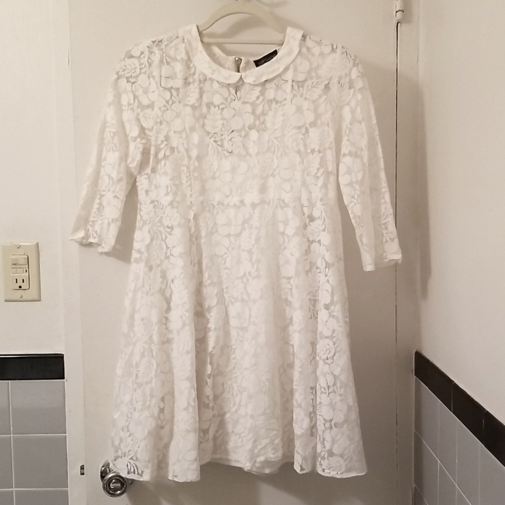 Topshop White Lace Dress